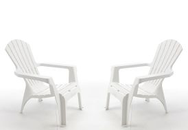 Fauteuil de jardin en résine blanc