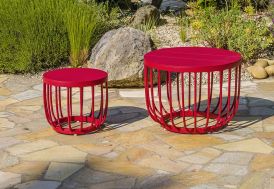 Lot de 2 Dessertes de Jardin Basses en Aluminium Apolline