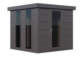 Bureau de jardin en acier galvanisé coloris gris anthracite