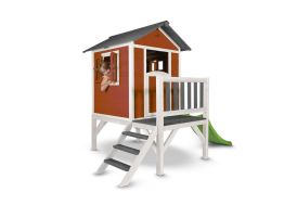 cabane de jardin en bois sur pilotis Lodge XL + toboggan