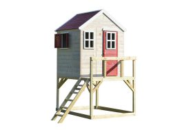Maisonnette pour enfant en bois traité cabane sur pilotis Wendi Toys Cigogne