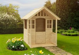 Maisonnette pour enfant en bois brut Villa