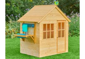 Cabane en bois pour enfant avec cuisine extérieure