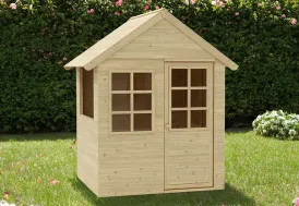 Maisonnette pour enfant en bois brut