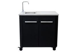 Meuble de cuisine d’été acier zingué et inox + évier – 93 x 67 x 90 cm