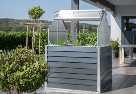 Mini serre de jardin en hauteur avec caisse de rangement et ouverture modulable
