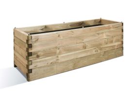jardinière en bois 150 x 50 x 50 cm jardipolys Oléa 150