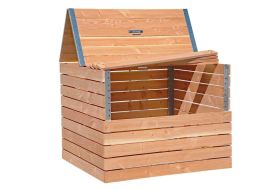 Composteur de jardin en bois et méral Compost Nature 1200 litres ouvert