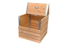Composteur de jardin en bois et métal 365 litres - Compost Nature Lécopot