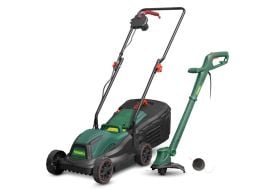 Kit jardin 2 en 1 : Tondeuse électrique 1300 W + coupe-bordures 250 W