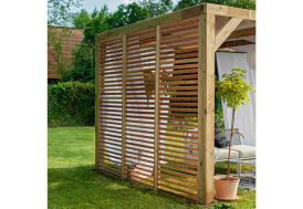 Panneau brise-vue en bois pour pergola Henley Contemporary – 4 m