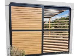 Panneaux brise-vues pour pergola aluminium effet bois Green Outside