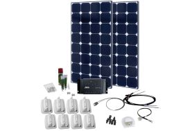 panneau solaire 2x 100W avec régulateur de charge pour batterie 12V