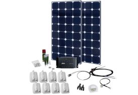 panneau solaire 2x 100W avec régulateur de charge pour batterie 12V