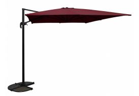 Parasol Déporté Aluminium et Polyester Beausoleil Chalêt-Jardin Deauville 3,2 x 3,2 m Bordeaux