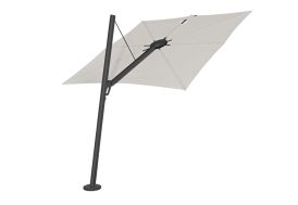 Parasol déporté mât incliné noir toile écrue Spectra Umbrosa 250 cm