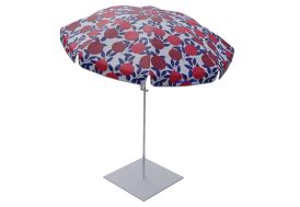 Parasol avec mât en acier inclinable et réglable 