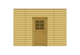 Paroi Avant/Arrière Simple Porte pour Carport Modulable Solid 5x5m