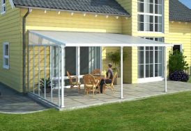 Paroi latérale pour Pergolas Patio Chalet Jardin 3 m Blanc