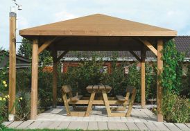 Tonnelle de jardin pavillon en bois Solid