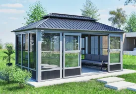 Pavillon de jardin fermé en aluminium Sojag