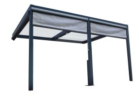 Pergola bioclimatique en aluminium Inéa Couleurs du Monde 