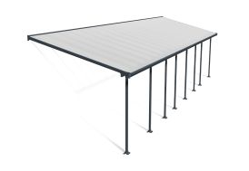 Pergola adossée en aluminium Fiera Patio grise - 3 x 11,5 m Canopia by Palram