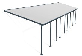 Pergola adossée en aluminium Fiera Patio grise - 3 x 13,4 m Canopia by Palram