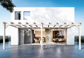 Pergola adossée en bois laminé Sevilla Maderland