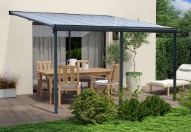 Pergola adossée en aluminium et polycarbonate 3 x 4 m Louis Forest Style