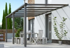 Pergola Murale en Aluminium et Polycarbonate Gardendreams Compact Edition 10 m²