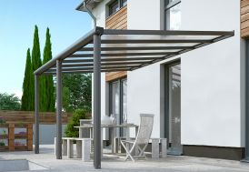 Pergola Murale en Aluminium et Polycarbonate Gardendreams Compact Edition 16 m² 