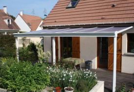 Pergola Aluminium et Polycarbonate Blanche Evolution (295x405)