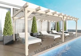 Pergola autoportée en bois laminé Marsella Maderland