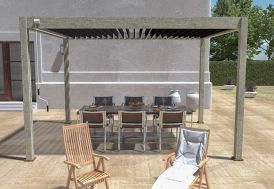 Pergola en aluminium effet bois