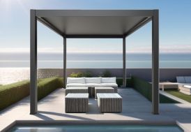 Pergola bioclimatique motorisée en aluminium – 11,90 m²