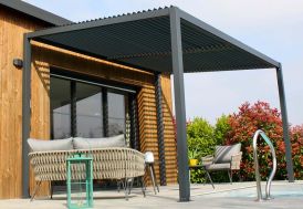pergola bioclimatique en aluminium 3 x 4 m 12 m² lames orientables