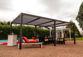 Pergola Bioclimatique Lames Orientables en Aluminium Habrita 21 m²