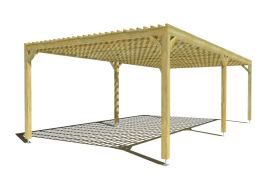 Pergola bois autoclave autoportée toiture lattage ventelles profondeur Ma Pergola Bois