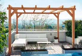 Pergola en bois lamellé collé Villeurbanne Maderland