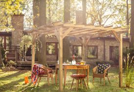 Pergola en bois traité 