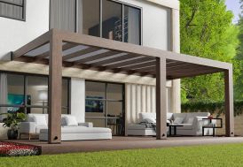 Pergola adossée en bois Helsinki