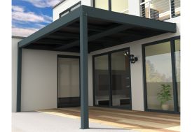 Pergola photovoltaïque en aluminium Intersun Heliolite gris anthracite