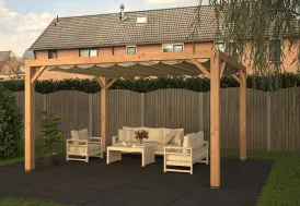 Pergola avec toile coulissante Sahara Sand Shadow Comfort