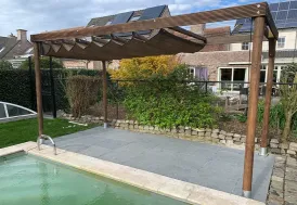 Toile rétractable grise pour pergola en PEHD Shadow Comfort