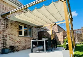 Pergola avec toile coulissante Sahara Sand Shadow Comfort