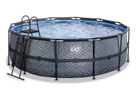 Piscine Exit Toys 426 cm diamètre Stone grise 