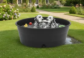 Piscine pour chien et animaux en PEHD noir ø169 cm 1300 L Plast'up