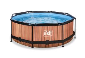 Piscine hors sol ronde 244 cm Exit Toys effet bois