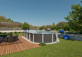 Piscine hors-sol Trigano en acier Osmose anthracite 9,15 x 4,60 m